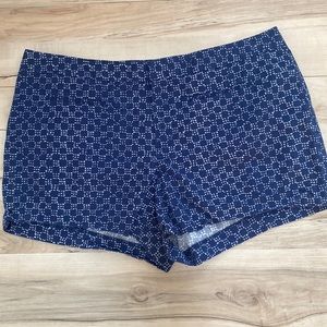 Gap Womens Cute Navy Pattern Shorts size 14.